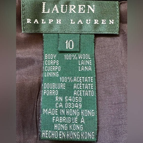 Ralph Lauren Midi Business Attire 100% Wool Skirt With Blue & Gray strip… - Picture 8 of 11